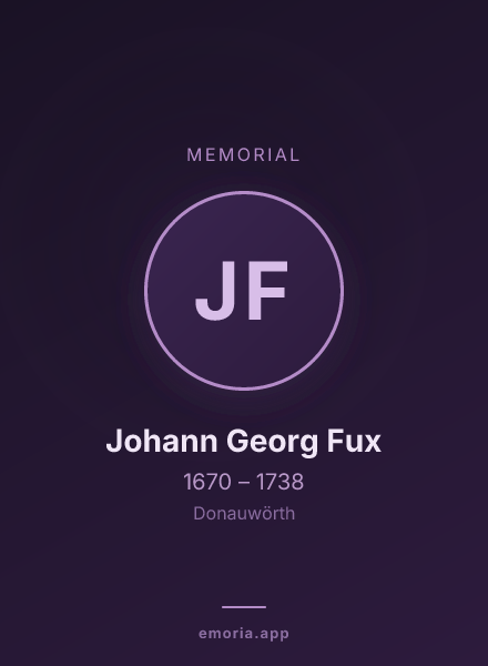 Memorial portrait of Johann Georg Fux