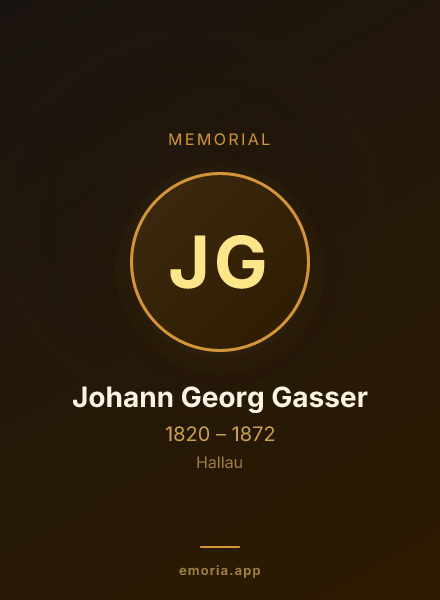 Memorial portrait of Johann Georg Gasser