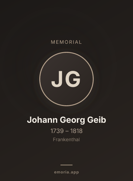 Memorial portrait of Johann Georg Geib