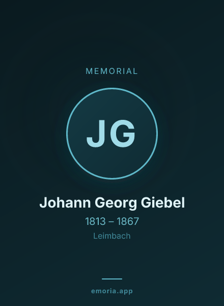 Memorial portrait of Johann Georg Giebel
