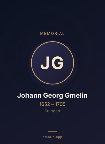 Memorial portrait of Johann Georg Gmelin