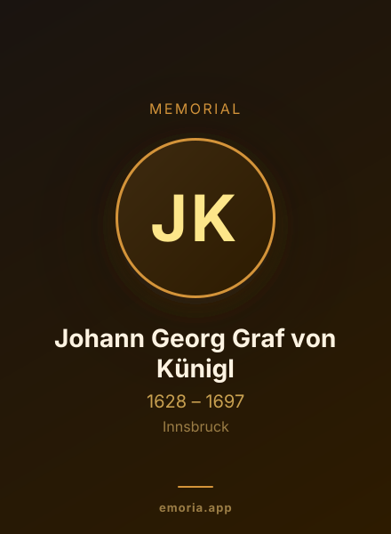Memorial portrait of Johann Georg Graf von Künigl