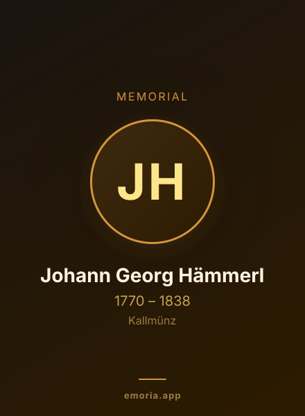 Memorial portrait of Johann Georg Hämmerl