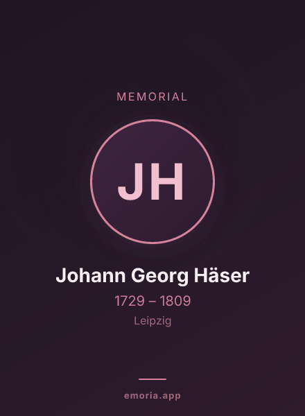 Memorial portrait of Johann Georg Häser