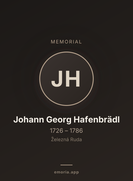 Memorial portrait of Johann Georg Hafenbrädl