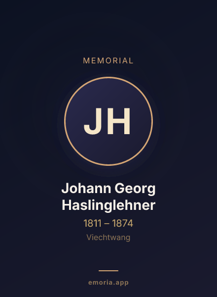 Memorial portrait of Johann Georg Haslinglehner