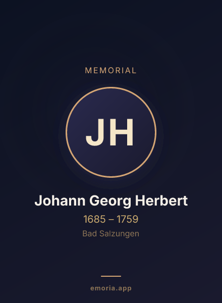 Memorial portrait of Johann Georg Herbert