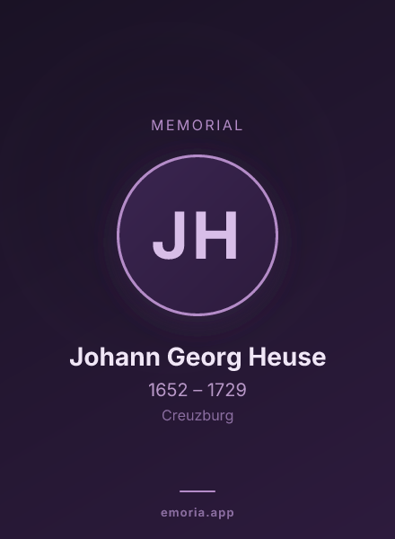 Memorial portrait of Johann Georg Heuse