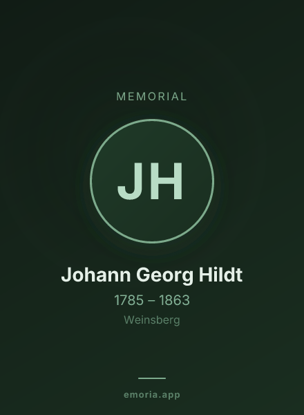 Memorial portrait of Johann Georg Hildt