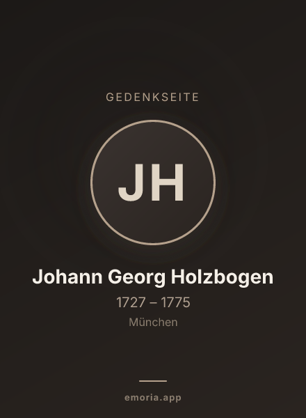 Gedenkportrait von Johann Georg Holzbogen