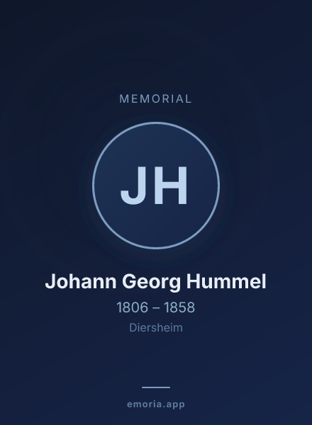 Memorial portrait of Johann Georg Hummel