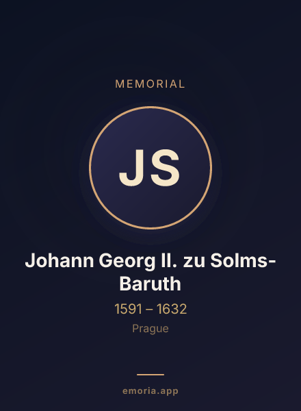 Memorial portrait of Johann Georg II. zu Solms-Baruth