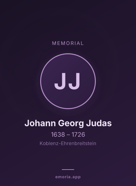 Memorial portrait of Johann Georg Judas