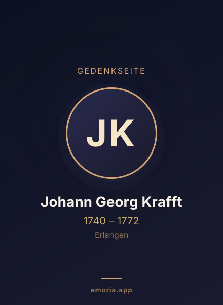 Gedenkportrait von Johann Georg Krafft