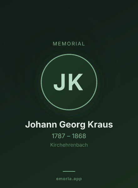 Memorial portrait of Johann Georg Kraus