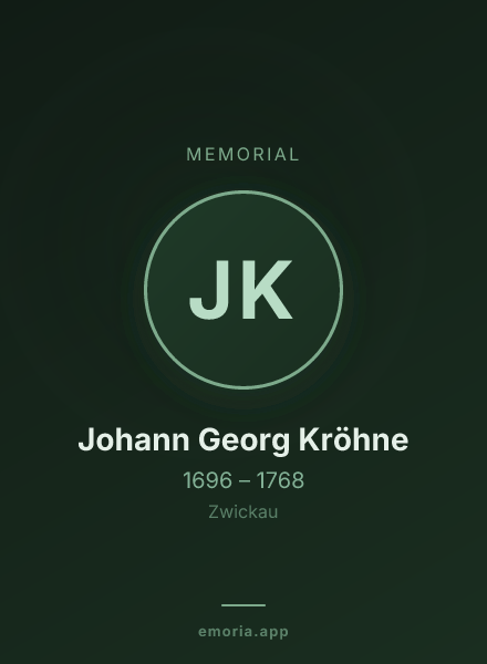 Memorial portrait of Johann Georg Kröhne