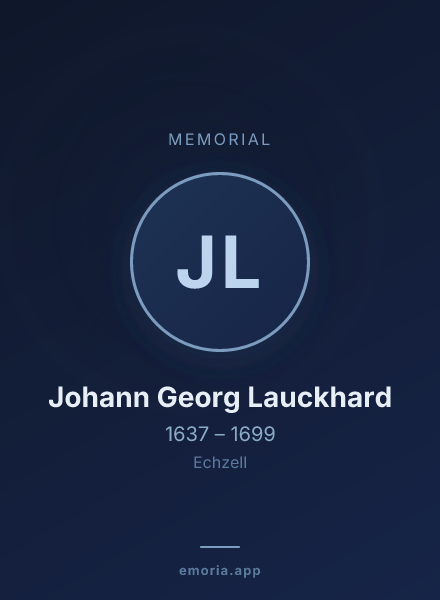 Memorial portrait of Johann Georg Lauckhard
