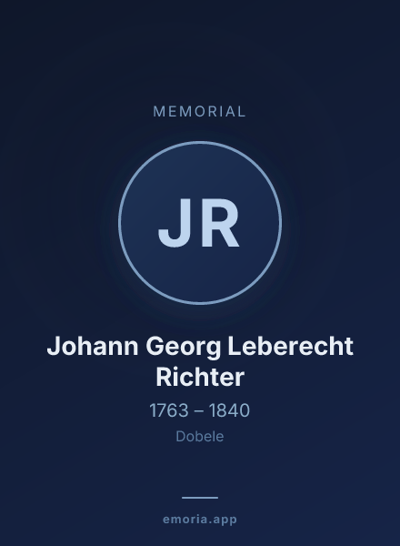 Memorial portrait of Johann Georg Leberecht Richter