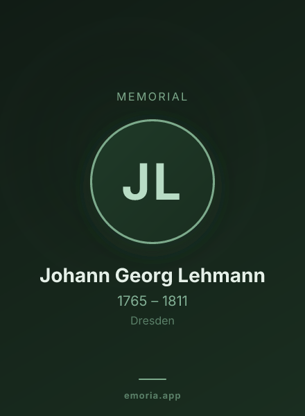 Memorial portrait of Johann Georg Lehmann