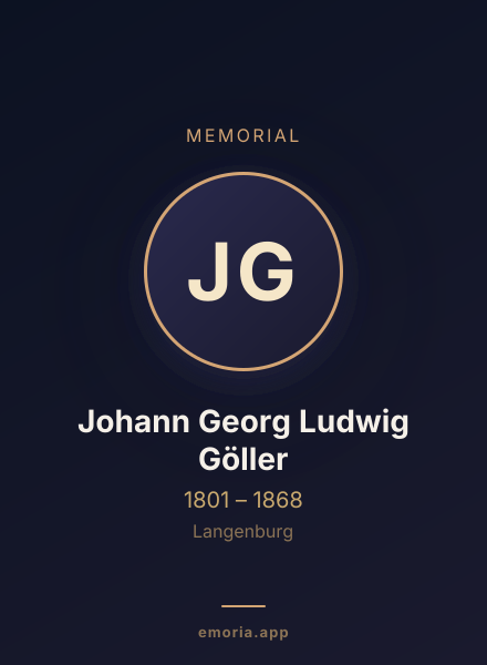 Memorial portrait of Johann Georg Ludwig Göller