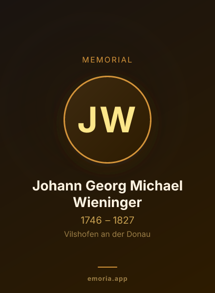 Memorial portrait of Johann Georg Michael Wieninger