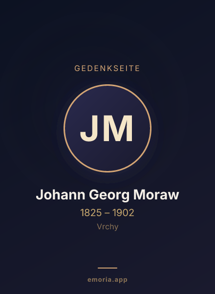 Gedenkportrait von Johann Georg Moraw