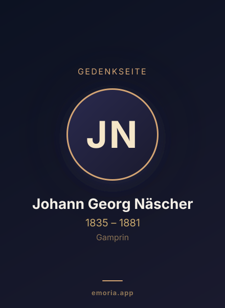Gedenkportrait von Johann Georg Näscher