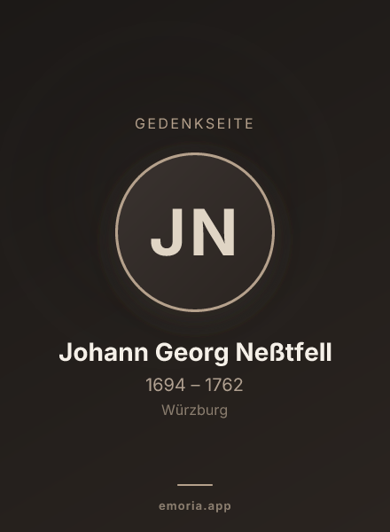 Gedenkportrait von Johann Georg Neßtfell