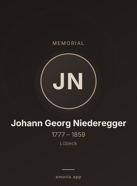 Memorial portrait of Johann Georg Niederegger