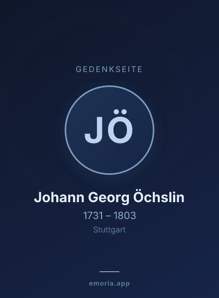 Gedenkportrait von Johann Georg Öchslin