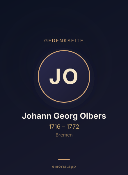 Gedenkportrait von Johann Georg Olbers