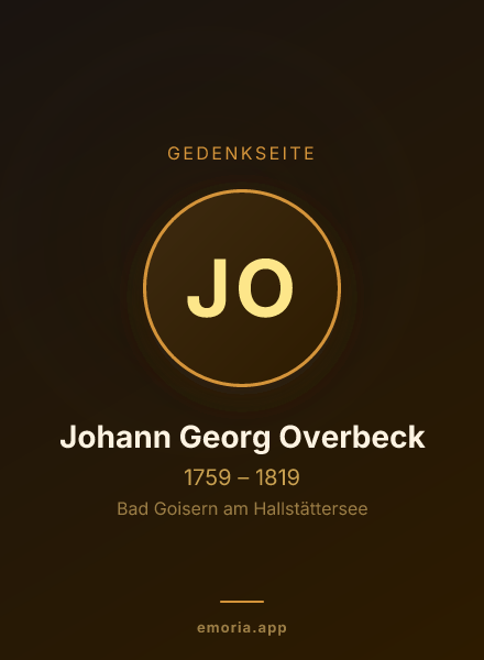 Gedenkportrait von Johann Georg Overbeck
