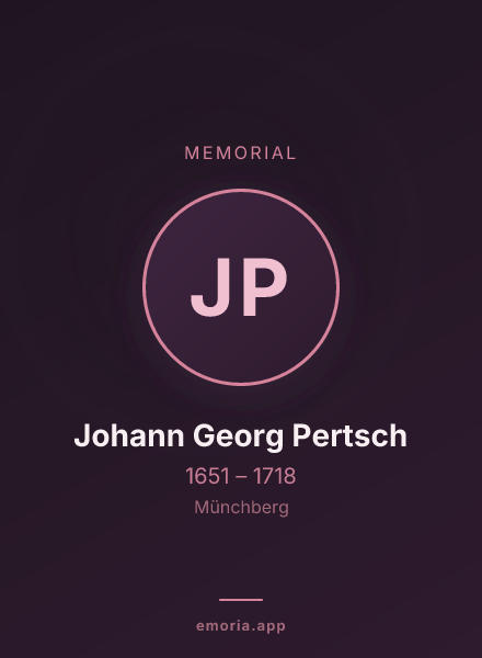 Memorial portrait of Johann Georg Pertsch