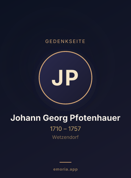 Gedenkportrait von Johann Georg Pfotenhauer