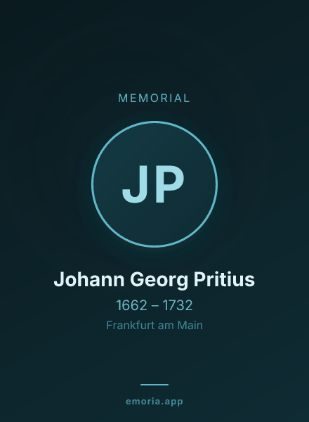 Memorial portrait of Johann Georg Pritius
