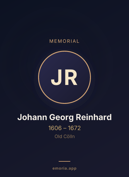 Memorial portrait of Johann Georg Reinhard