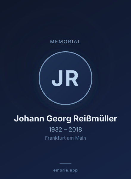 Memorial portrait of Johann Georg Reißmüller