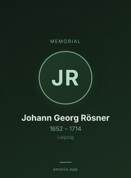 Memorial portrait of Johann Georg Rösner
