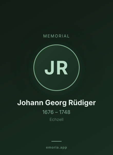 Memorial portrait of Johann Georg Rüdiger