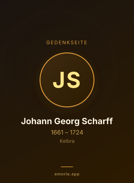 Gedenkportrait von Johann Georg Scharff