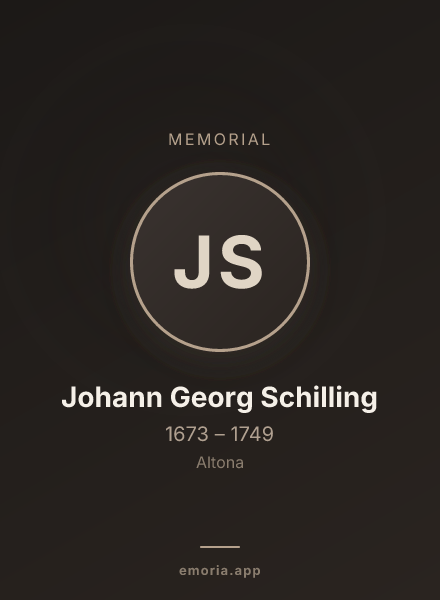 Memorial portrait of Johann Georg Schilling