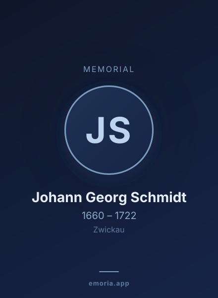 Memorial portrait of Johann Georg Schmidt