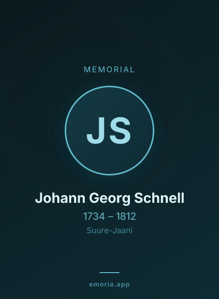 Memorial portrait of Johann Georg Schnell