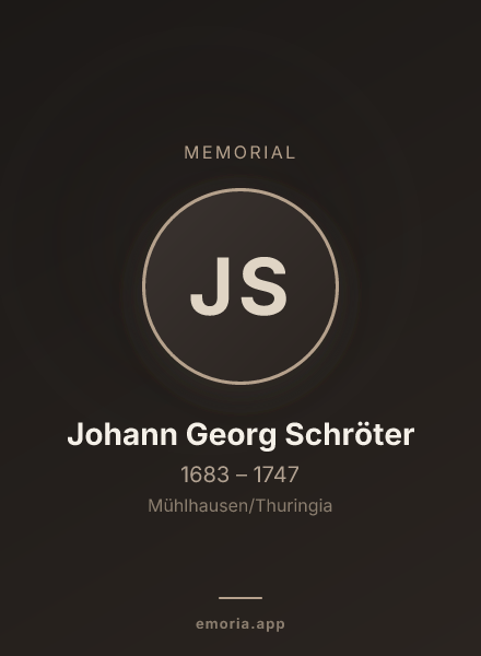 Memorial portrait of Johann Georg Schröter