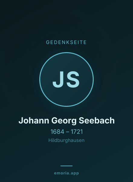 Gedenkportrait von Johann Georg Seebach