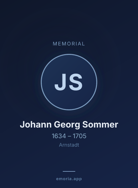 Memorial portrait of Johann Georg Sommer