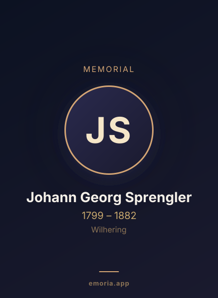 Memorial portrait of Johann Georg Sprengler