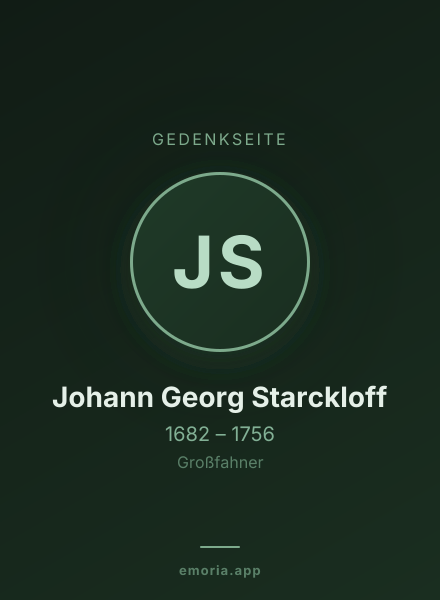 Gedenkportrait von Johann Georg Starckloff