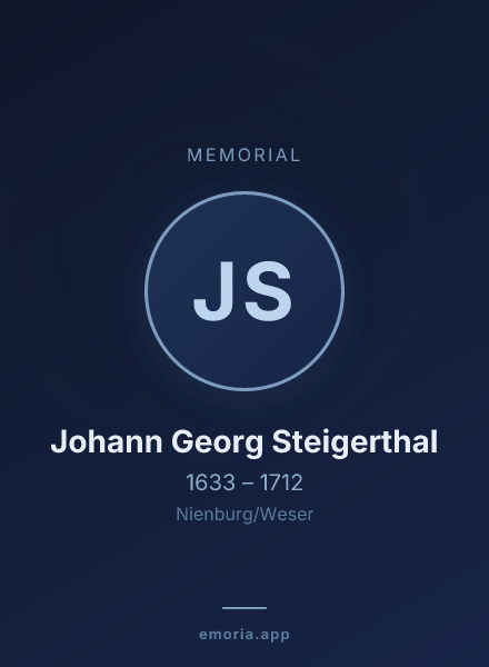 Memorial portrait of Johann Georg Steigerthal