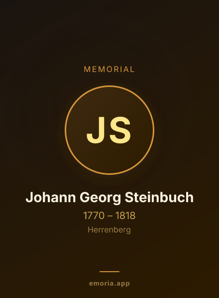 Memorial portrait of Johann Georg Steinbuch